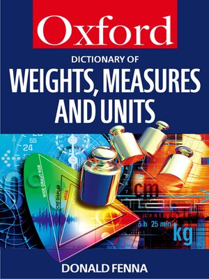 cover image of A Dictionary of Weights, Measures, and Units
